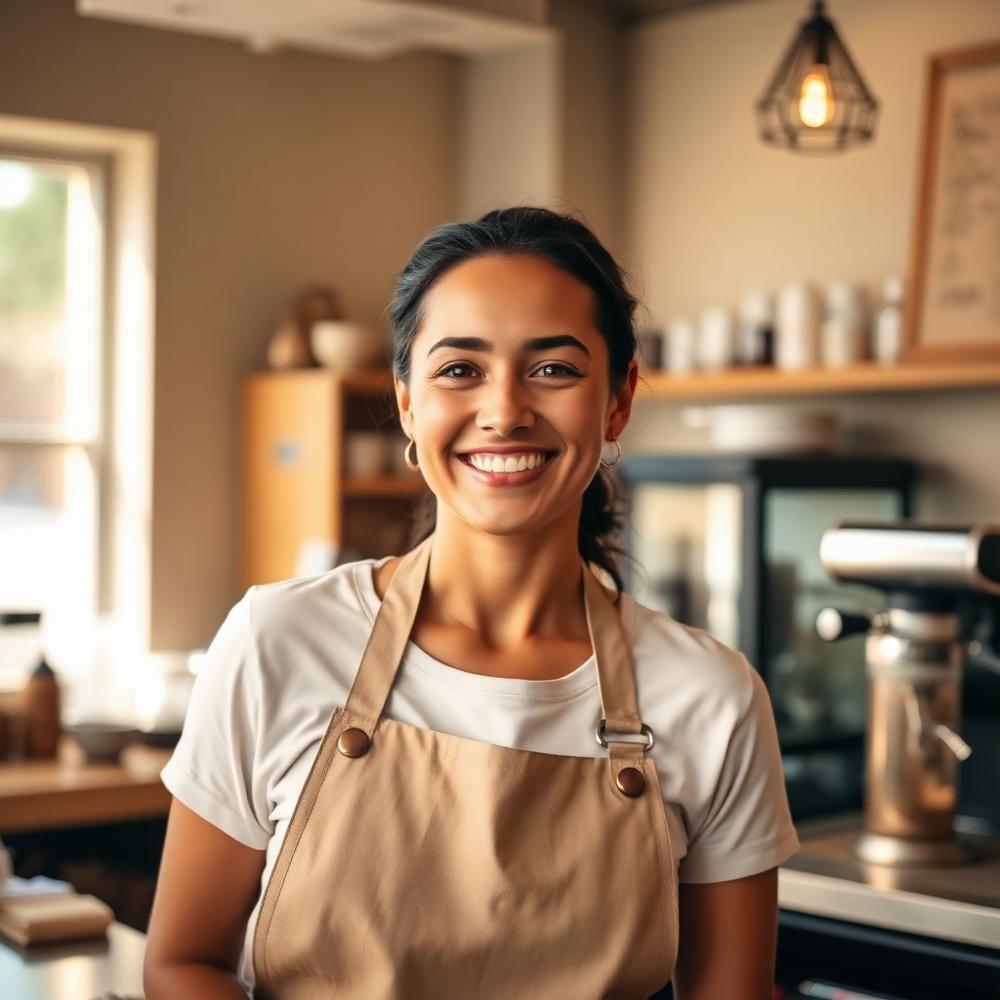 Smiling barista
